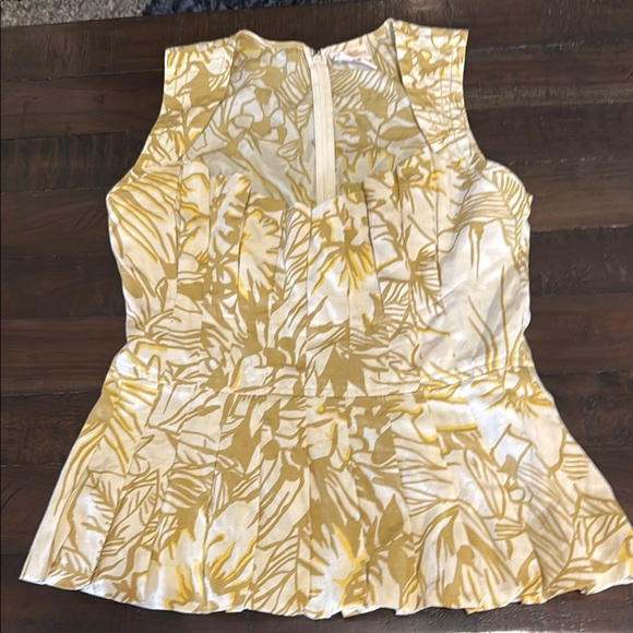 Tracy Reese Tops - Tracy Reese Cream Peplum Sleeveless Blouse